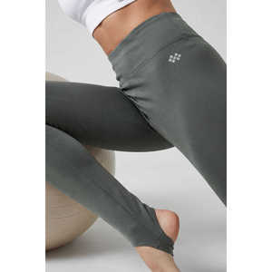 Leggings de sport souples et performants pour femme Tommylife, coupe standard, couleur kaki - 94685 - Kaki - Product Image 2