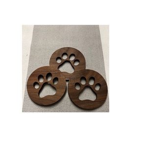 Wooden coaster laser <b>cutting</b> design featuring butterfly floral patterns ideal for spring decor rustic home gift ideas - Product Image 4