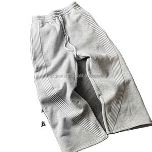 Pantalones Deportivos de Pierna Ancha Acampanados, de Cintura Alta, Estilo Casual, Tejido Francés, Transpirables y Duraderos, para Unisex - Product Image 5