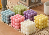 Bougies parfumées de cube de bulle de TOOWIN pour la maison, parfumées, bougie d'aromathérapie de cire de soja, grandes bougies décoratives mignonnes de forme cadeaux