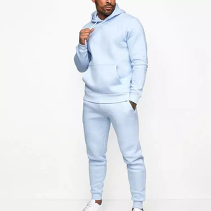Vente en gros 100% pur coton survêtement de sport personnalisé pour hommes thermique avec logo brodé fermeture éclair pantalon de survêtement à capuche meilleur prix - Product Image 1