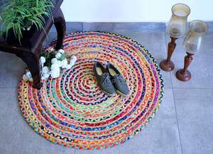 Tapis rond en jute naturel 2026, fait à la main, moderne, tissé, réversible, antidérapant, chambre à coucher, salon, chambre d'amis, chambre d'enfant - Product Image 4