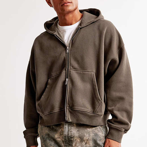 Offre Spéciale personnaliser Logo acide lavé solide conception sweats à capuche pour hommes meilleure vente tissu à séchage rapide haute rue Style hommes sweats à capuche - Product Image 1