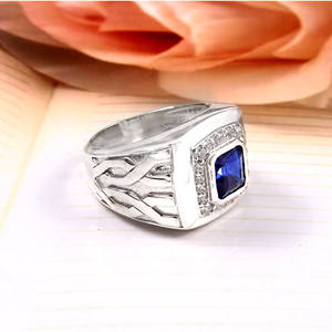 925 Sterling Silver Kyanite Solitaire Engagement & Wedding <b>Ring</b> <b>for</b> <b>Men</b> Diamond Main <b>Stone</b> Elegant Silver Jewelry - Product Image 4