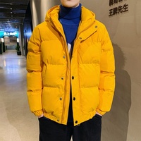 Veste d'hiver rembourrée en duvet brillant de haute qualité personnalisée pour hommes, veste à capuche zippée