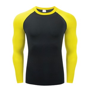 Best Selling High Quality Spandex/Polyester <b>Compression</b> <b>Shirt</b> Men Unisex Gym Workout Long-Sleeve Fitness Rash Guard Breathable - Product Image 1