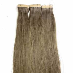 Cinta en extensiones de cabello humano Invisible Adhesivo Tramas de piel Grueso Real Remy Hair Raw Natural Virgin Invisible Tape-ins - Product Image 4