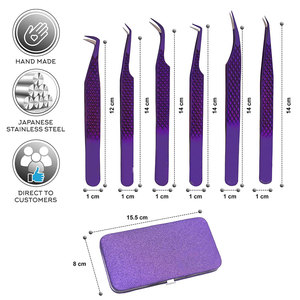 Pinzas para cejas por goteo, venta al por mayor, acero inoxidable, extensión de cejas de 45 grados, pinzas para pestañas - Product Image 2