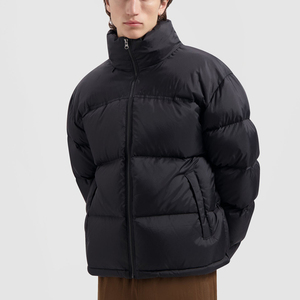 Veste d'hiver matelassée pour homme de haute qualité, style streetwear personnalisé en usine, col montant, manteau chaud rembourré avec capuche, livraison DDP - Product Image 3