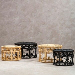 Table basse ronde en rotin moderne de luxe faite à la main Mobilier commercial pour la maison et l'hôtel pour la décoration du salon - Product Image 4