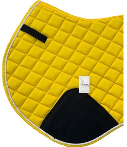 Almohadilla de sillín de caballo de salto inglés acolchado amarillo de gran venta, almohadilla de carreras ecuestre deportiva con relleno de poliéster, respetuoso con el medio ambiente, duradero - Product Image 3