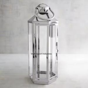 High Quality Stainless Steel and Glass Hanging Candle <b>Lantern</b> Shiny <b>Copper</b> Finished for Wedding & Christmas Decor - Product Image 4