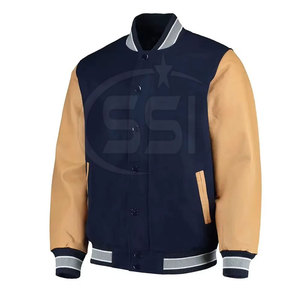 Wholesale Plus Size Men Letterman <b>Jacket</b> For Sale Outdoor Use Stand Collar Men Letterman <b>Jacket</b> - Product Image 2