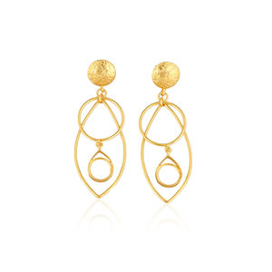 Lote de 25 pares de aretes de Latón chapado en oro amarillo estilo bohemio hechos a mano, joyería de moda de aniversario de boda de diseñador - Product Image 1