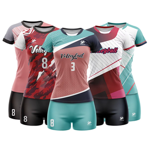 Custom Men's Women's Quick Dry Slim Beach Volleyball Jersey Low MOQ Sublimation Uniform Design Set - Product Image 5