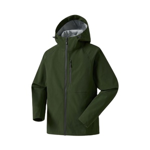 Chaqueta Softshell para Hombre de Diseño Superior, Color Sólido, Alta Calidad, Cuello Alto, Logotipo Frontal, Capucha, Secado Rápido y Transpirable - Product Image 1