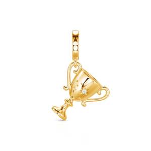 18K Gold-Plated Star Trophy Charm Clip-On for Jewelry Making with Zircon - Product Image 1