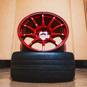 Rcsr Volk <span class=keywords><strong>ZE40</strong></span>แข่งรถ HYPER RED ADVAN rsiii ปลอมแปลงตาข่ายอะลูมิเนียมอัลลอย ET15 130มม. สำหรับรถ Audi - Product Image 1