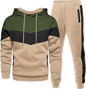 Vente en gros Ensemble de survêtement Slim Fit pour hommes, sweat à capuche et pantalon de jogging, vêtements de sport décontractés, tenue d'entraînement, de gymnastique, logo personnalisé, OEM, ODM - Product Image 1