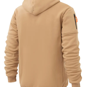 <b>Men's</b> Fashion Oversize Cotton <b>Hoodie</b> Custom Logo Embroidery Long Sleeve Pullover With Zipper Design for Autumn Season - Product Image 2