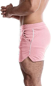 Shorts de sport pour homme à double couche, été, polyester, élasthanne, pantalon de fitness, entraînement, avec poches, maille solide, shorts de musculation - Product Image 4