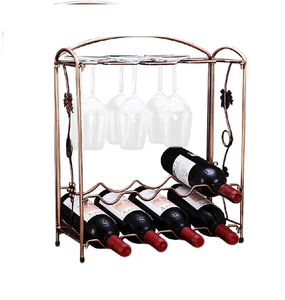 Porta copas de vino circular grande de metal dorado. Arte geométrico moderno para pared disponible a precio de mayoreo. - Product Image 2