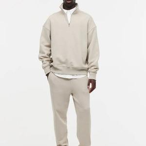 Sweat-shirt à demi-zip 100% coton pour homme Pull durable et durable avec col montant et broderie pour l'hiver - Product Image 2