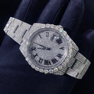 Designer Luxury Sapphire <b>Automatic</b> Mechanical Movement Watches Iced Out VVS Moissanite Watches for Men Wholesale - Product Image 2