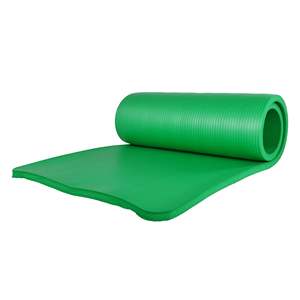 Tappetino Yoga Extra Spesso 10mm BalanceFrom Fitness in TPE Ecologico con Protezione Ginocchia e Cinghia per il Trasporto, Materiale NBR Verde - Product Image 6
