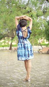 โบฮีเมียนลายดอกไม้สำหรับผู้หญิงชุดเดรสเดินชายหาดไซส์ใหญ่พิเศษเป็นมิตรต่อสิ่งแวดล้อม - Product Image 6