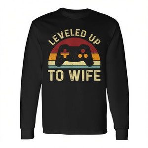 Camiseta de manga larga para parejas recién casadas, regalo para novia y novio - Product Image 2