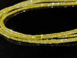Perles de tube de diamant jaune pendentif en vrac pour la fabrication de bijoux fantaisie perles de pierre en gros perles brillantes de diamant naturel à facettes - Product Image 3