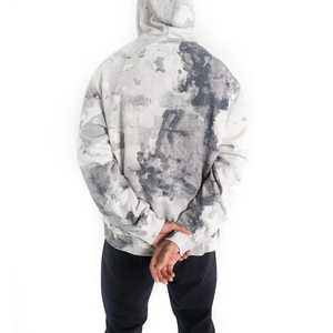 Sweat-shirts pour hommes de qualité supérieure en gros, lavage à l'acide, tricotés, non tissés, respirants, logo personnalisé, sweat-shirts pour hommes lavés à l'acide - Product Image 3