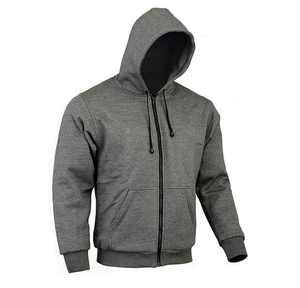 Men's Full <b>Zip</b> Hooded Sweatshirt Cotton Blend <b>Hoodie</b> with Front <b>Pockets</b> Adjustable Drawstring Casual Daily Wear OEM Services - Product Image 1