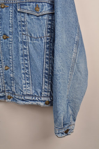 Veste en jean vintage surdimensionnée à épaules tombantes pour hommes vente en gros de vestes en jean grande taille à des prix abordables pour hommes - Product Image 5