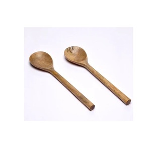 El último juego de 2 para servir ensaladas de madera con esmalte para el hogar a un precio razonable, juegos de cubiertos de madera de la mejor calidad - Product Image 2