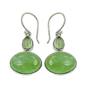 Boucles d'oreilles en argent 925 avec pierre précieuse verte pour femmes, boucles d'oreilles pendantes plaquées or, perle, diamant, or rose pour mariage, fête, chrétien - Product Image 3