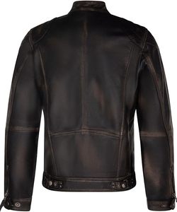Chaqueta de motorista de cuero genuino personalizada de alta calidad, chaqueta de invierno transpirable con cuello levantado de estilo clásico a la moda informal para motocicletas - Product Image 6