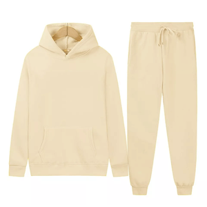 ชุดวอร์มสวมหัวแบบลำลองสำหรับผู้ชาย, ชุดวอร์มเสื้อมีฮู้ดและกางเกงซับเหงื่อลายพื้นเป็นมิตรกับสิ่งแวดล้อมสำหรับจ๊อกกิ้งกลางแจ้งขนาดพิเศษ - Product Image 2