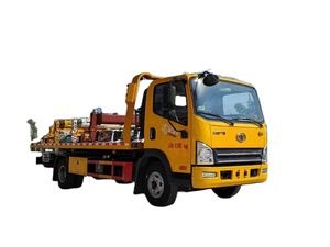 <b>Flatbed</b> 1 pull 2 Car Towing <b>Truck</b> FAW 4x2 Wrecker Towing <b>Truck</b> with 5600*2350mm Wrecker Body Platform - Product Image 4