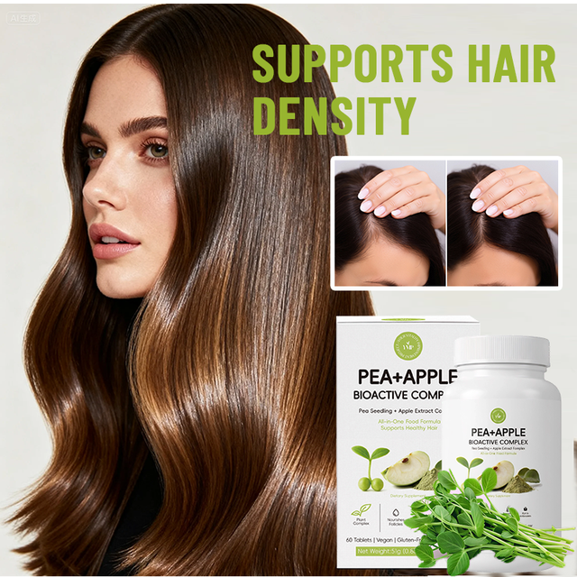 OEM ODM Hair Natural Plant Hair Growth Tablet Reduce Scalp Crown Thinning Hair Thickness Supplement Biotin Hair Growth Tablet