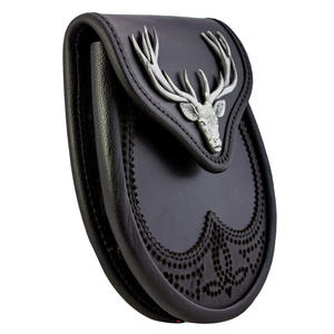 Accessoires professionnels de kilt écossais pour hommes fabriqués en usine Sporran en cuir réglable avec logo personnalisé avec ceinture - Product Image 6