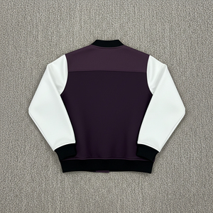 แจ็คเก็ตวาร์ซิตี้ผ้าวูล 100% แบบสั่งทำพิเศษ พิมพ์โลโก้ ลายปะติด สำหรับผู้ชาย สไตล์ลำลอง คลาสสิก ติดกระดุม - Product Image 6