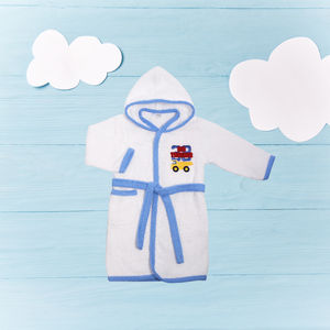 100% algodón suave Terry Cloth blanco manga larga niños toallitas bebé recién nacido niños Albornoz para uso doméstico marca italiana al por mayor - Product Image 1