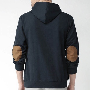 เสื้อฮู้ดผ้าฝ้าย100% สำหรับผู้ชายผ้าฟลีซปักแบบสวมหัวทรงโอเวอร์ไซส์ผ้าพัฟหรูหราย้อมสีเรียบ - Product Image 3