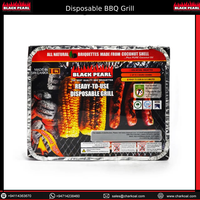 Barbecue instantané jetable en aluminium à prix réduit, charbon de bois à combustion unique, 120 minutes de combustion, dispositif de sécurité flamme pour