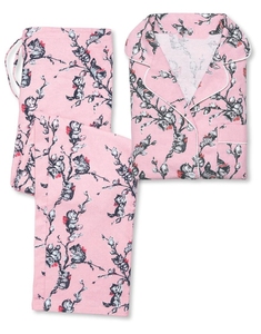 Set <span class=keywords><strong>pigiama</strong></span> da <span class=keywords><strong>donna</strong></span> in flanella <span class=keywords><strong>a</strong></span> maniche lunghe con bottoni sul davanti e pantalone - Product Image 6