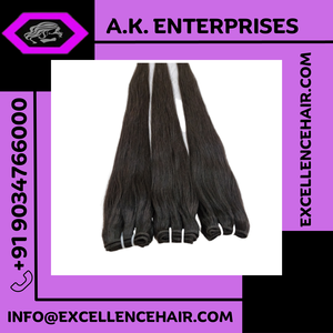 Extensions de cheveux indiens Remy droites brésiliennes haute qualité Double trame matière première inde Machine exportation Extensions de cheveux humains - Product Image 3