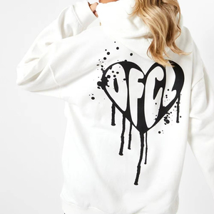 Your Own Style High Quality Private Label Winter Long Printed Streetwear Women's <b>Hoodies</b> Custom Made Low Price <b>Polyester</b>/Cotton - Product Image 5