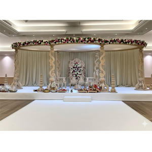 Mandap de Fibra de Vidrio Premium Tallado para Ceremonias Gujarati, Decoración de Escenario Personalizada para Interiores y Exteriores, EE. UU. - Product Image 1